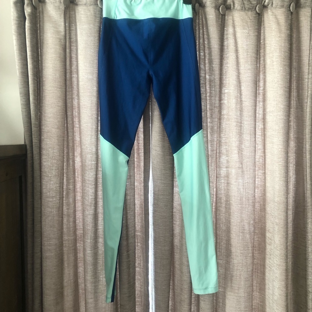 Under Armour Blue & Turquoise Compression Leggings Size Extra Small - Picture 7 of 9